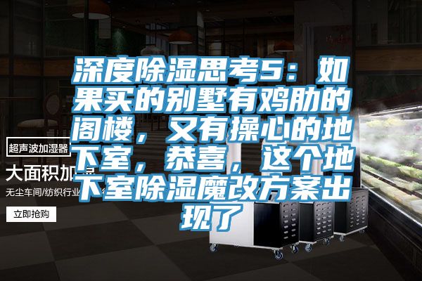 深度除濕思考5：如果買的別墅有雞肋的閣樓，又有操心的地下室，恭喜，這個地下室除濕魔改方案出現了